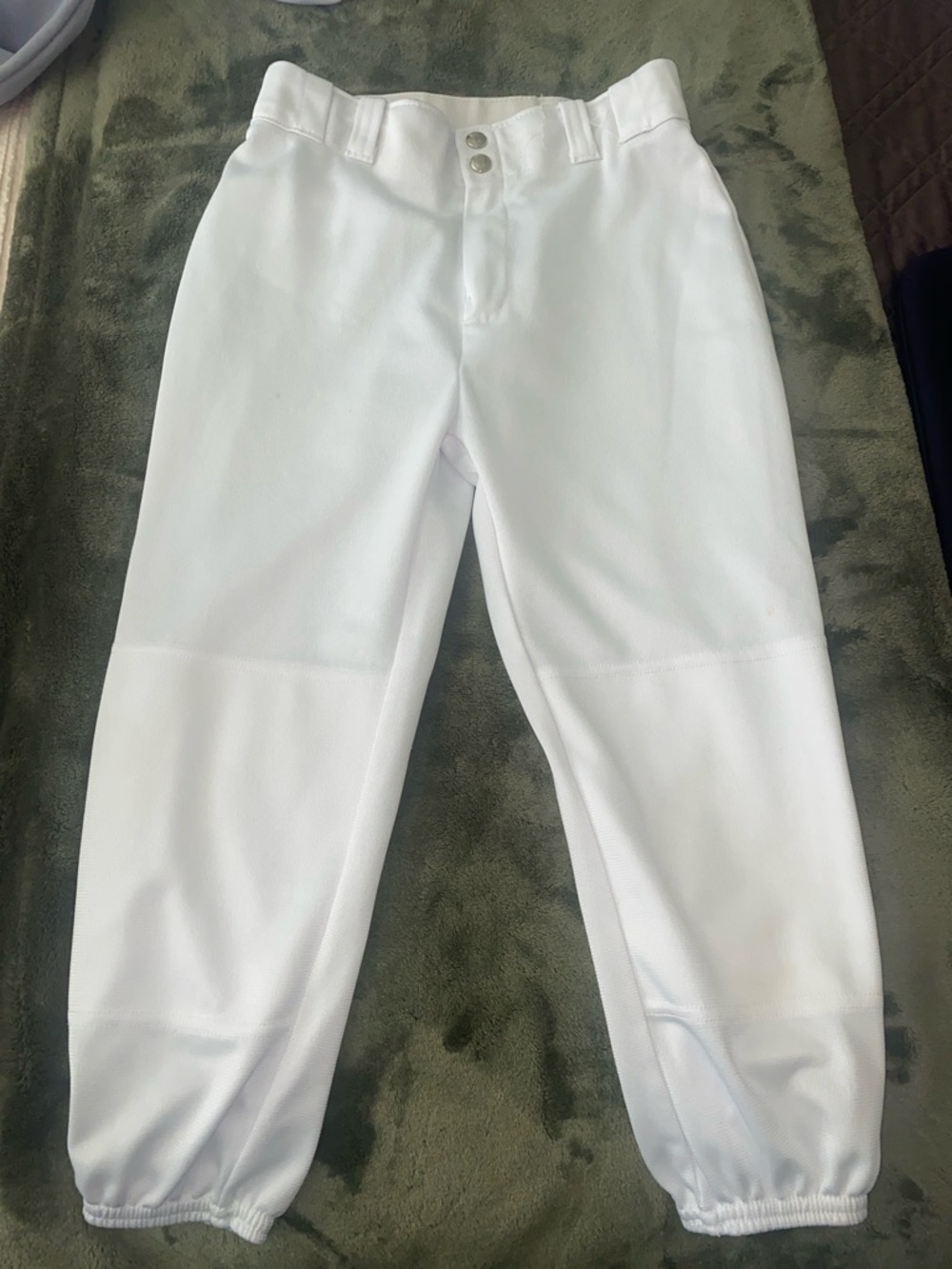 Wilson White Kids Baseball Pants with Elastic Ankles
